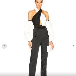 Self-Portrait Cross Front Monochrome Jumpsuit 6